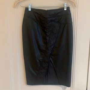 Faux leather skirt